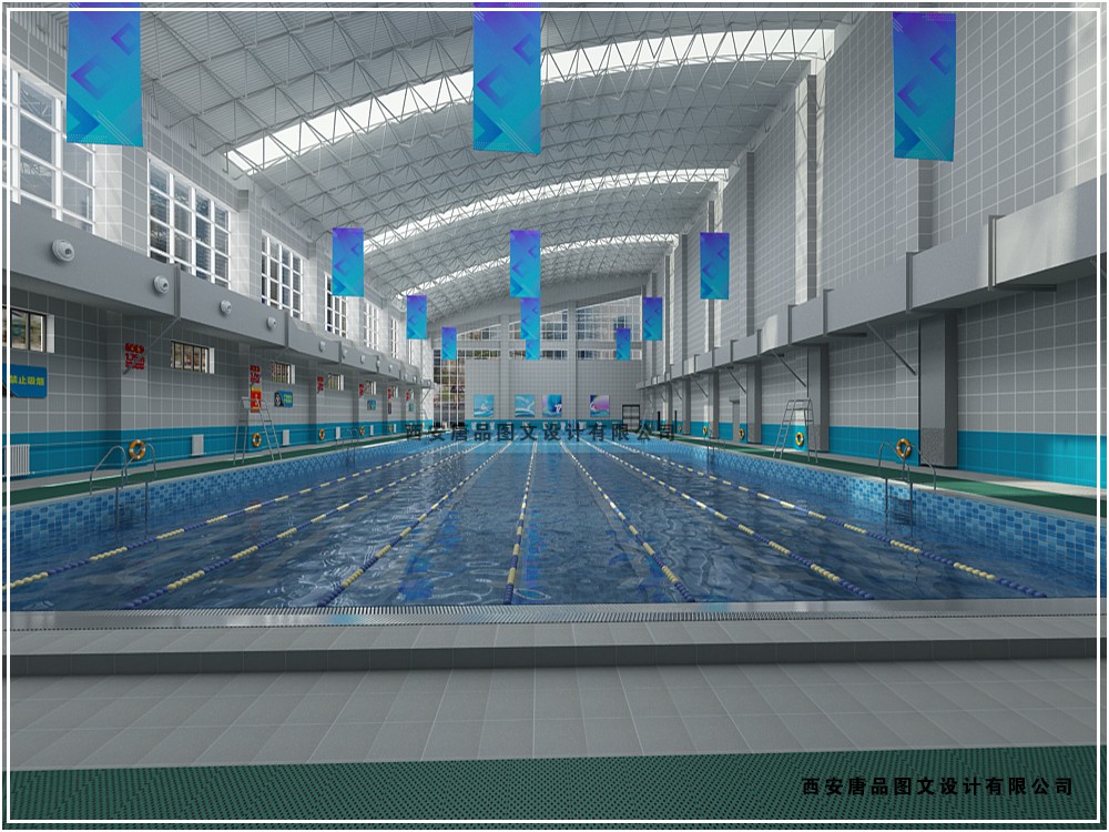 游泳馆效果图制作